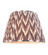 Cane Natural Bamboo Floor Lamp with Pearl Grey Fabric Zigzag Shade 40cm E27-9