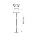 Cane Natural Bamboo Floor Lamp with Pearl Grey Fabric Zigzag Shade 40cm E27-10