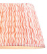 Cane Natural Bamboo Floor Lamp with Coral Pink Fabric Ripple Shade 40cm E27-8