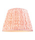 Cane Natural Bamboo Floor Lamp with Coral Pink Fabric Ripple Shade 40cm E27-9