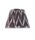 Carnaby Satin Almond White Paint Wall Light with Pearl Grey Fabric Zigzag Shade 20cm B22-9