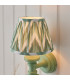 Carnaby Satin Cotswold Green Paint Wall Light with Cotswold Green Fabric Zigzag Shade 20cm B22-4