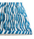 Carnaby Satin Marlin Blue Paint Wall Light with Marlin Blue Fabric Ripple Shade 20cm B22-8