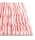 Carnaby Satin Marlin Blue Paint Wall Light with Coral Pink Fabric Ripple Shade 20cm B22-8
