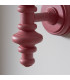 Carnaby Satin Pink Clay Paint Wall Light with Coral Pink Fabric Ripple Shade 20cm B22-7