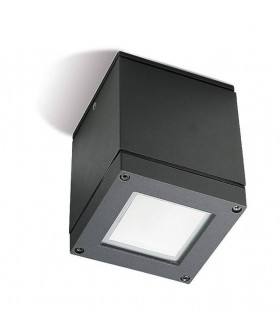 1 Light Outdoor Surface Mounted Ceiling Light Urban Grey IP54, E27 - 1