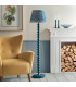 Higgledy Gloss Marlin Blue Paint Floor Lamp with Marlin Blue Fabric Ripple Shade 40cm E27-3