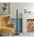 Higgledy Gloss Marlin Blue Paint Floor Lamp with Marlin Blue Fabric Ripple Shade 40cm E27-5