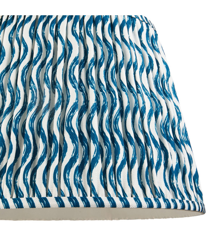 Higgledy Gloss Marlin Blue Paint Floor Lamp with Marlin Blue Fabric Ripple Shade 40cm E27-8