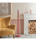 Higgledy Gloss Pink Clay Paint Floor Lamp with Apricot Orange Fabric Zigzag Shade 40cm E27-5