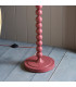 Higgledy Gloss Pink Clay Paint Floor Lamp with Apricot Orange Fabric Zigzag Shade 40cm E27-6