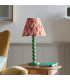 Higgledy Gloss Cotswold Green Paint Table Lamp with Apricot Orange Fabric Zigzag Shade 25cm E14-2