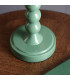 Higgledy Gloss Cotswold Green Paint Table Lamp with Apricot Orange Fabric Zigzag Shade 25cm E14-7