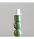Higgledy Gloss Cotswold Green Paint Table Lamp with Vintage White Fabric Ivy Shade 25cm E14-6