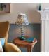 Higgledy Gloss Marlin Blue Paint Table Lamp with Marlin Blue Fabric Ripple Shade 25cm E14-2