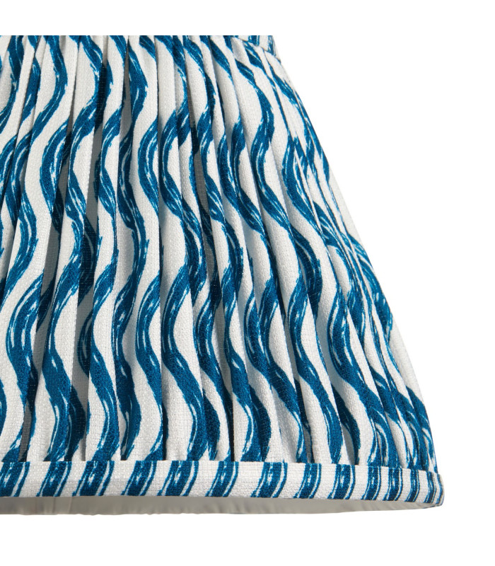 Higgledy Gloss Marlin Blue Paint Table Lamp with Marlin Blue Fabric Ripple Shade 25cm E14-7