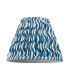 Higgledy Gloss Marlin Blue Paint Table Lamp with Marlin Blue Fabric Ripple Shade 25cm E14-8