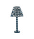 Higgledy Gloss Marlin Blue Paint Table Lamp with Marlin Blue Fabric Ripple Shade 25cm E14-9