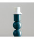 Higgledy Gloss Marlin Blue Paint Table Lamp with Pearl Grey Fabric Zigzag Shade 25cm E14-5