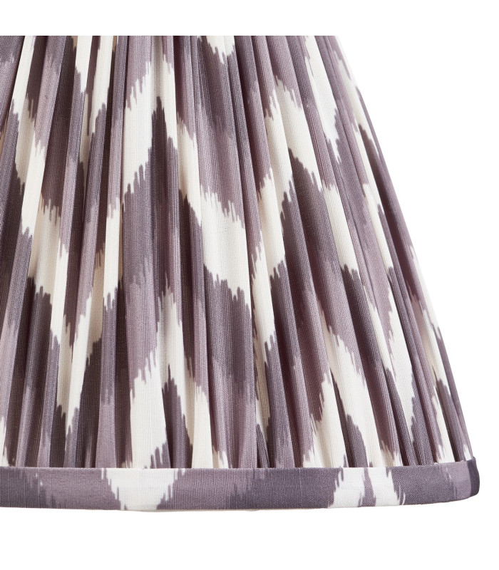 Higgledy Gloss Marlin Blue Paint Table Lamp with Pearl Grey Fabric Zigzag Shade 25cm E14-7