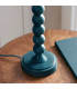 Higgledy Gloss Marlin Blue Paint Table Lamp with Apricot Orange Fabric Zigzag Shade 25cm E14-6