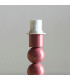 Higgledy Gloss Pink Clay Paint Table Lamp with Marlin Blue Fabric Ripple Shade 25cm E14-6