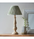 Hidcote Natural Wood Table Lamp with Herb Garden Green Fabric Leaf Shade 30cm B22-3