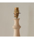 Hidcote Natural Wood Table Lamp with Herb Garden Green Fabric Leaf Shade 30cm B22-6