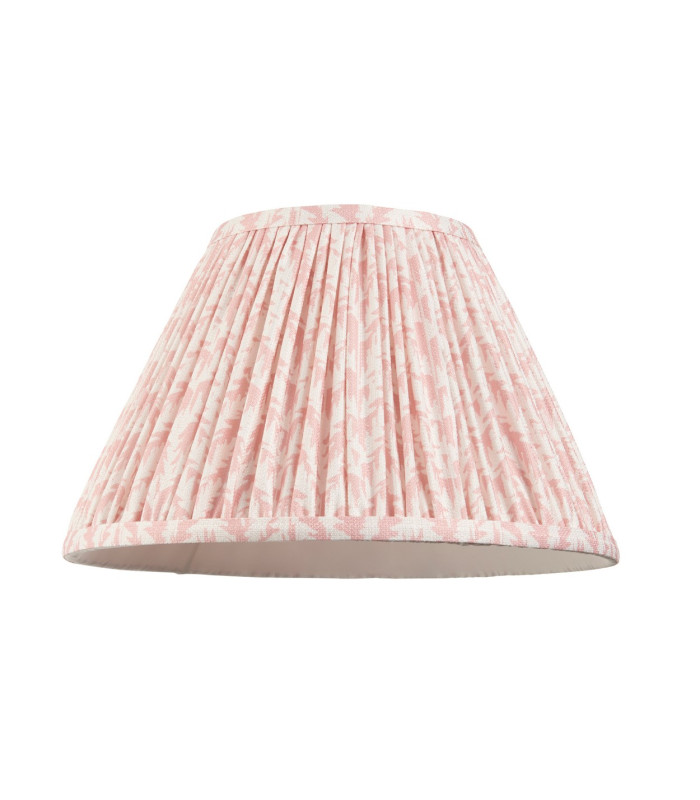 Hidcote Natural Wood Table Lamp with Peachy Keen Fabric Leaf Shade 30cm B22-9