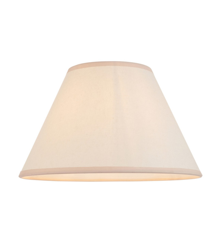 Hidcote Natural Wood Table Lamp with Vintage White Fabric Ivy Shade 30cm B22-8