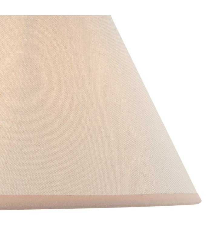 Hidcote Natural Wood Table Lamp with Vintage White Fabric Ivy Shade 30cm B22-9