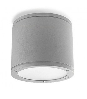 2 Light Outdoor Surface Mounted Ceiling Light Grey IP65 - 1