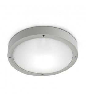 1 Light Outdoor Aluminium Ceiling Light Grey IP65, E27 - 1