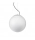 1 Light Small Outdoor Globe Ceiling Pendant Light White IP44, E27 - 1
