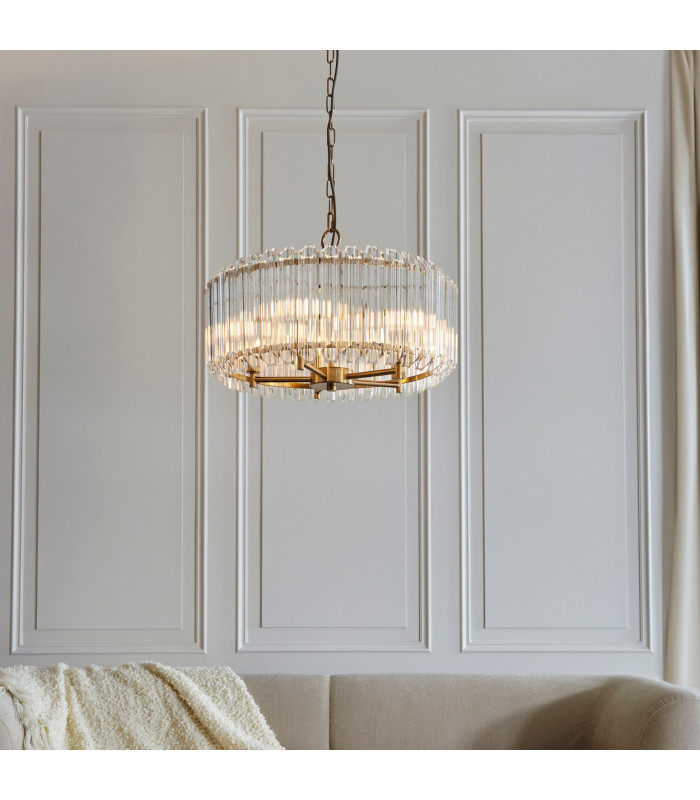 Orchid Dome Pendant Ceiling Light Clear Glass E27 or B22-3