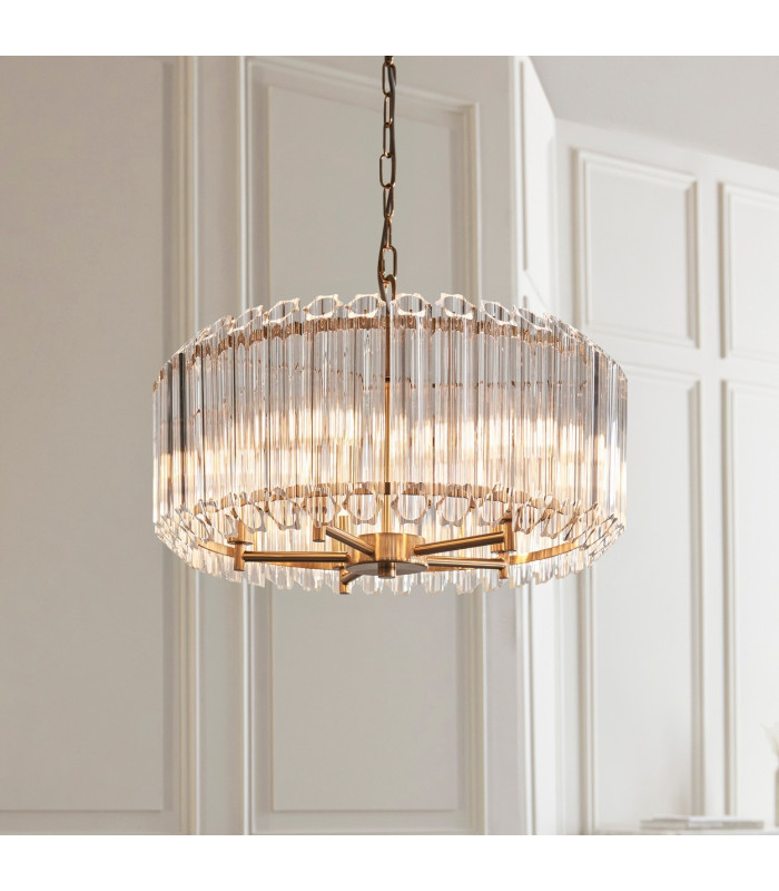 Orchid Dome Pendant Ceiling Light Clear Glass E27 or B22-4