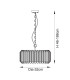 Orchid Dome Pendant Ceiling Light Clear Glass E27 or B22-10