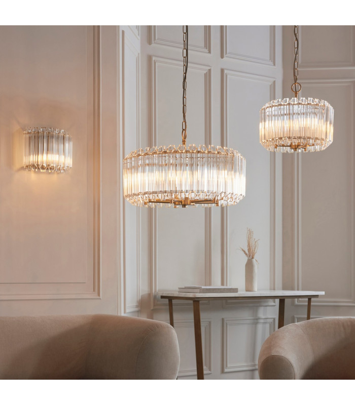 Carnation Dome Pendant Ceiling Light Clear Glass E27 or B22-7