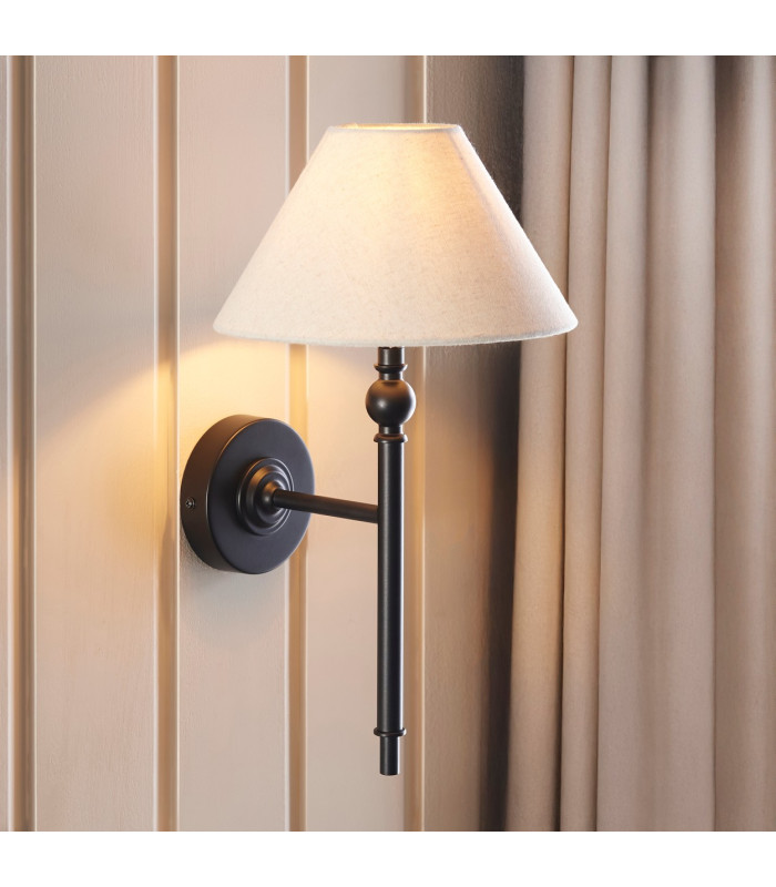 Thornton Outdoor Wall Lantern Matt Black & Clear Glass E27-4