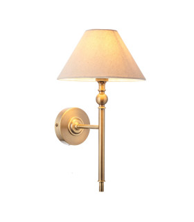 Ashcroft Multi Arm Semi Flush Ceiling Lamp Brushed Aged Brass Plate & Clear Glass 3x E14-1