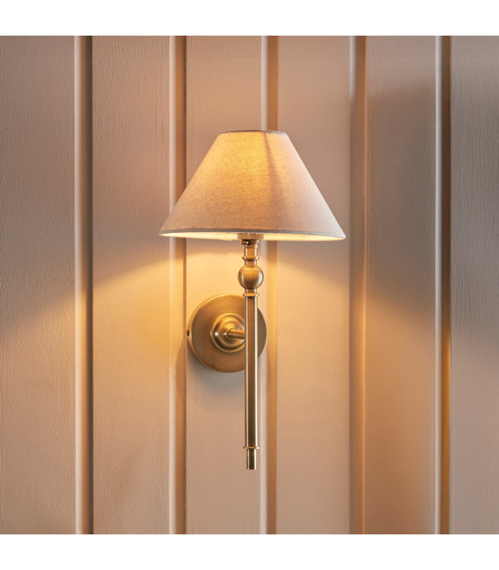 Ashcroft Multi Arm Semi Flush Ceiling Lamp Brushed Aged Brass Plate & Clear Glass 3x E14-3