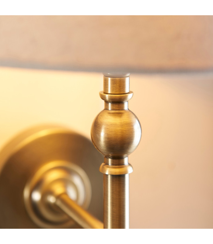 Ashcroft Multi Arm Semi Flush Ceiling Lamp Brushed Aged Brass Plate & Clear Glass 3x E14-5