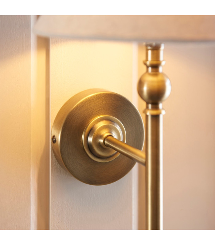 Ashcroft Multi Arm Semi Flush Ceiling Lamp Brushed Aged Brass Plate & Clear Glass 3x E14-6