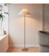 Ashcroft Glass Floor Lamp Brushed Aged Brass Plate & Clear Glass E27-2