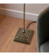 Ashcroft Glass Floor Lamp Brushed Aged Brass Plate & Clear Glass E27-4