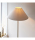 Ashcroft Glass Floor Lamp Brushed Aged Brass Plate & Clear Glass E27-5