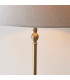 Ashcroft Glass Floor Lamp Brushed Aged Brass Plate & Clear Glass E27-6