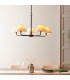 Ashcroft Ribbed Glass Floor Lamp Brushed Aged Brass Plate & Clear Ribbed Glass E27-3