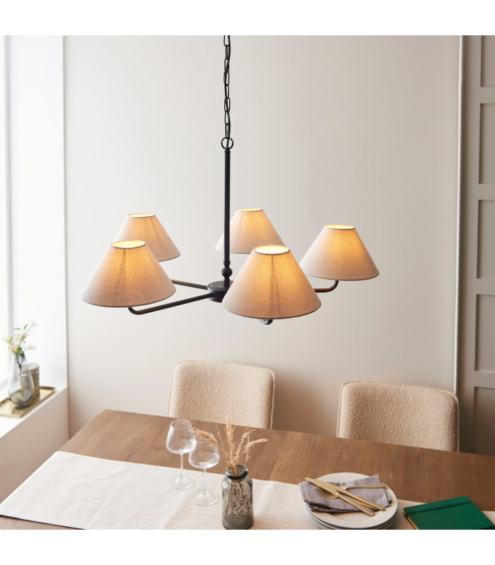 Ashcroft Ribbed Glass Floor Lamp Brushed Aged Brass Plate & Clear Ribbed Glass E27-4
