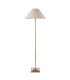 Ashcroft Glass Floor Lamp Brushed Aged Brass Plate & Clear Glass E27-9